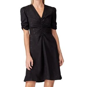 Jill Stuart Black Floral Jacquard Day Dress Size 12